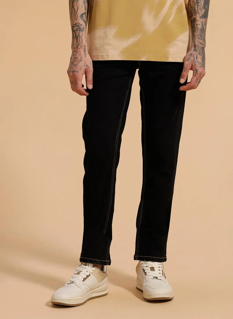 Wrogn Casual Slim Fit Jeans | Black